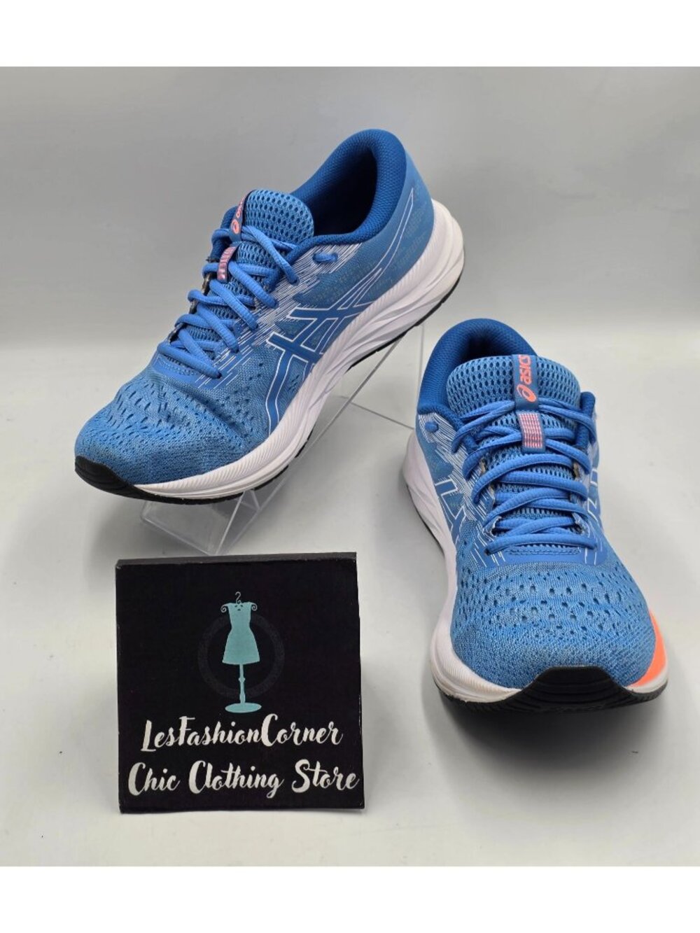 Asics Gel Womens Blue Excite 7 Lightweight Breathable Running Shoes Sz 10.5 3806